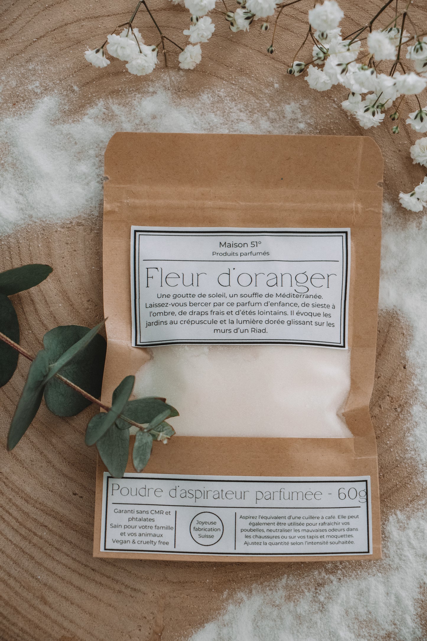 Poudre pour aspirateur - Fleur d'oranger
