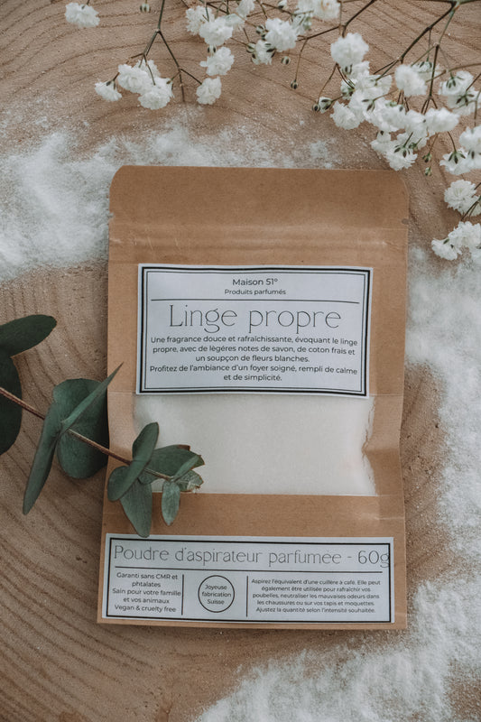 Poudre pour aspirateur - Linge propre